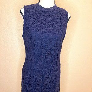 Dolce Vita Navy Crochet Sheath Dress Size L